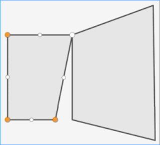 When editing the shape of an existing feature, its vertex can be dragged to snap to the vertex of another feature. When editing the shape of an existing feature, its vertex can be dragged to snap to the vertex of another feature.