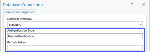 User authentication to connect to BigQuery User authentication to connect to BigQuery