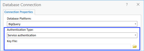 Service authentication to connect to BigQuery Service authentication to connect to BigQuery